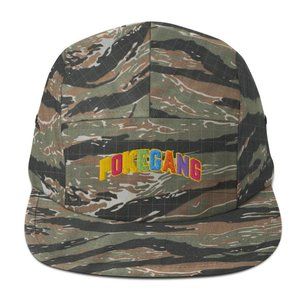 PokeGang Unisex Green Tiger Camo Adjustable Metal Eyelets Classic Snapper Hat